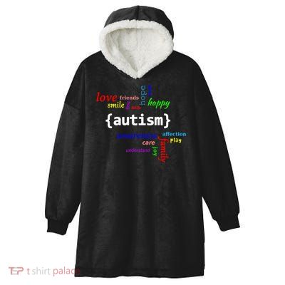Autism - Autism Awareness for Men Women & Kids Hooded Wearable Blanket