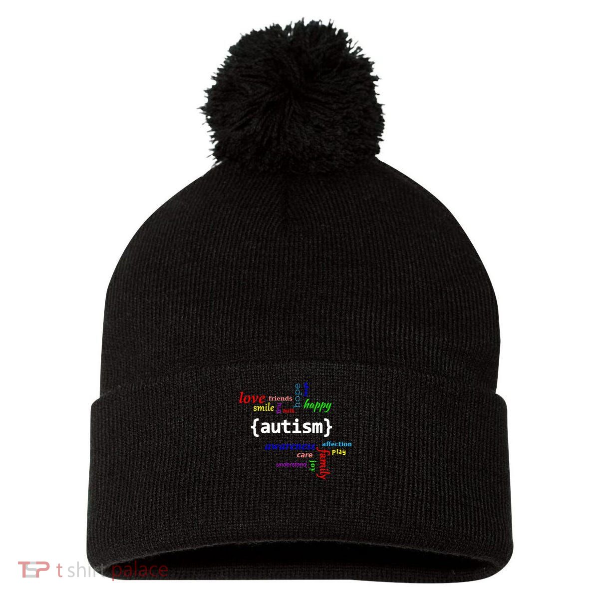 Autism - Autism Awareness for Men Women & Kids Pom Pom 12in Knit Beanie