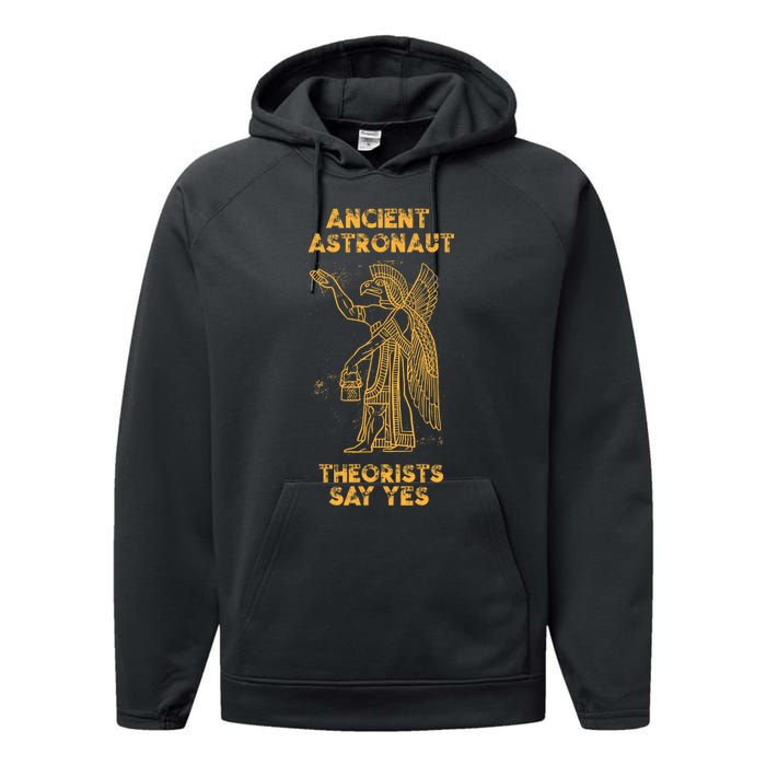 Anunnaki Ancient Astronaut Theorists Say Yes Sumerian Alien Performance Fleece Hoodie