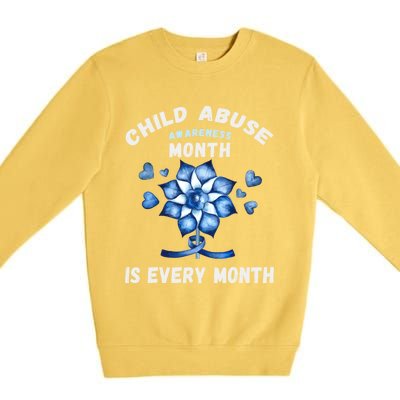 April Abuse Awareness Month Is Every Month Teacher Gift Premium Crewneck Sweatshirt