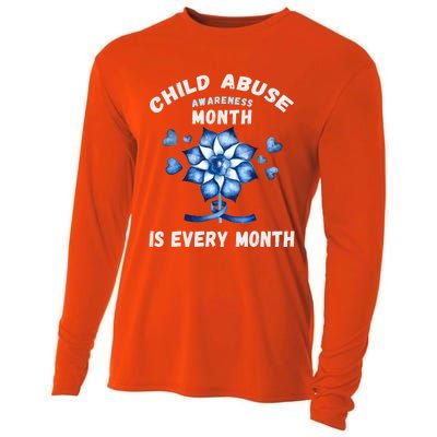 April Abuse Awareness Month Is Every Month Teacher Gift Cooling Performance Long Sleeve Crew