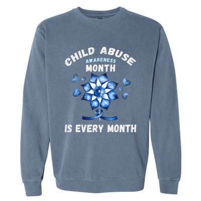 April Abuse Awareness Month Is Every Month Teacher Gift Garment-Dyed Sweatshirt