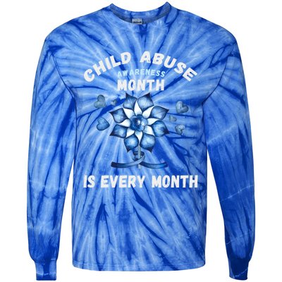 April Abuse Awareness Month Is Every Month Teacher Gift Tie-Dye Long Sleeve Shirt