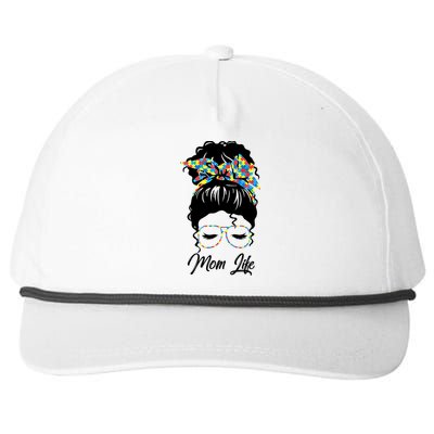 Autistic Autism Awareness Mom Life Mom Gift Snapback Five-Panel Rope Hat