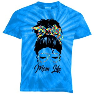 Autistic Autism Awareness Mom Life Mom Gift Kids Tie-Dye T-Shirt