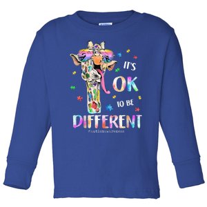 Autism Awareness Acceptance Wo Kid Its Ok To Be Different Toddler Long Sleeve Shirt