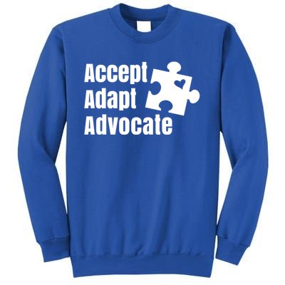 Accept Adapt Advocate Puzzle Piece Autism Awareness Great Gift Sweatshirt