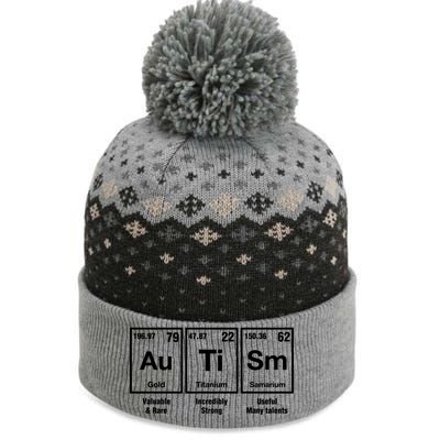 Autism Awareness Advocate Periodic Table Teacher Acceptance Gift The Baniff Cuffed Pom Beanie