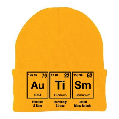 Autism Awareness Advocate Periodic Table Teacher Acceptance Gift Knit Cap Winter Beanie