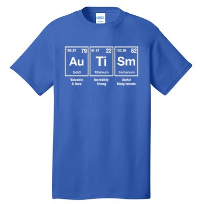 Autism Awareness Advocate Periodic Table Teacher Acceptance Gift Tall T-Shirt