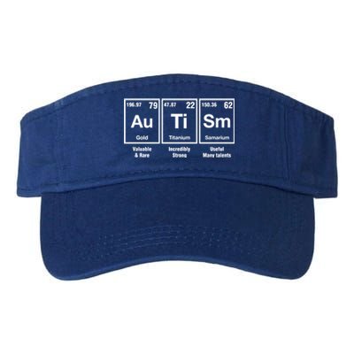 Autism Awareness Advocate Periodic Table Teacher Acceptance Gift Valucap Bio-Washed Visor