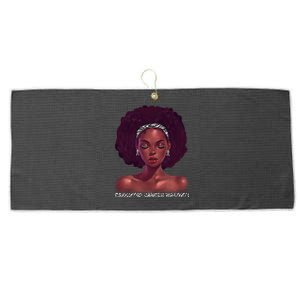 Afro African American Black Carcinoid Cancer Warrior Meaningful Gift Large Microfiber Waffle Golf Towel