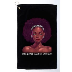 Afro African American Black Carcinoid Cancer Warrior Meaningful Gift Platinum Collection Golf Towel