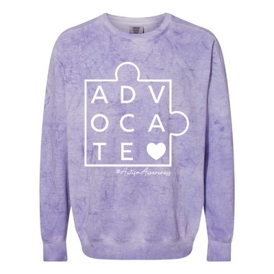 Autism Awareness Advocate Support Accept Adapt Advocate Meaningful Gift Colorblast Crewneck Sweatshirt