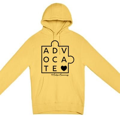 Autism Awareness Advocate Support Accept Adapt Advocate Meaningful Gift Premium Pullover Hoodie