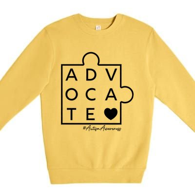 Autism Awareness Advocate Support Accept Adapt Advocate Meaningful Gift Premium Crewneck Sweatshirt