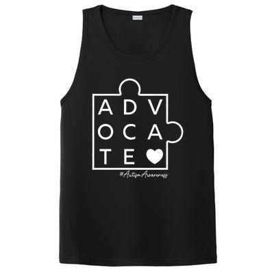 Autism Awareness Advocate Support Accept Adapt Advocate Meaningful Gift PosiCharge Competitor Tank