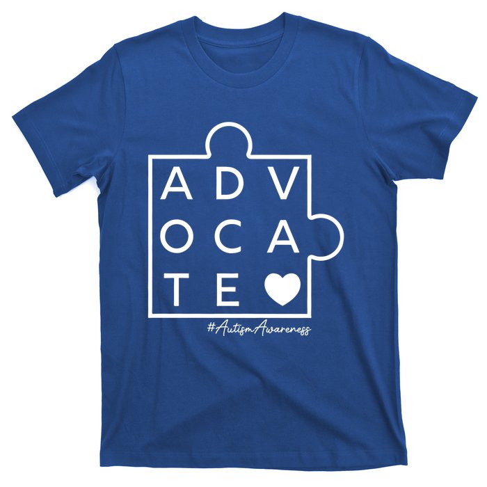 Autism Awareness Advocate Support Accept Adapt Advocate Meaningful Gift T-Shirt