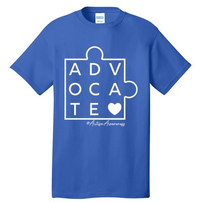 Autism Awareness Advocate Support Accept Adapt Advocate Meaningful Gift Tall T-Shirt