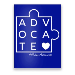 Autism Awareness Advocate Support Accept Adapt Advocate Meaningful Gift Poster