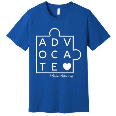 Autism Awareness Advocate Support Accept Adapt Advocate Meaningful Gift Premium T-Shirt