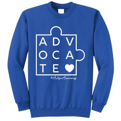 Autism Awareness Advocate Support Accept Adapt Advocate Meaningful Gift Tall Sweatshirt