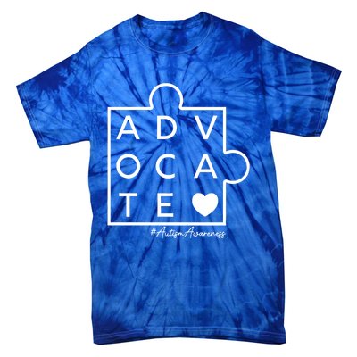 Autism Awareness Advocate Support Accept Adapt Advocate Meaningful Gift Tie-Dye T-Shirt