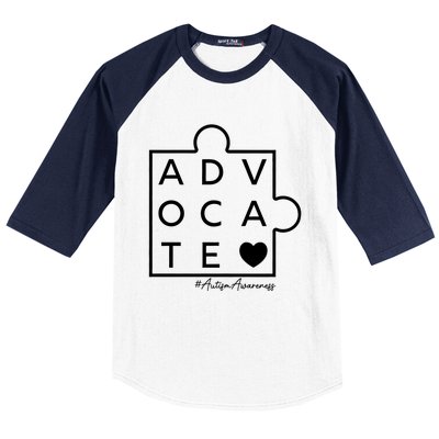 Autism Awareness Advocate Support Accept Adapt Advocate Meaningful Gift Baseball Sleeve Shirt