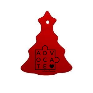 Autism Awareness Advocate Support Accept Adapt Advocate Meaningful Gift Ceramic Tree Ornament