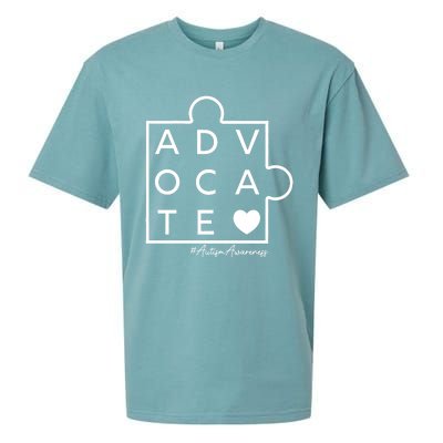 Autism Awareness Advocate Support Accept Adapt Advocate Meaningful Gift Sueded Cloud Jersey T-Shirt