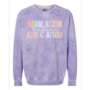 Autism Awareness Acceptance Regulation Before Expectation Colorblast Crewneck Sweatshirt