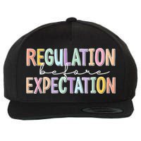 Autism Awareness Acceptance Regulation Before Expectation Wool Snapback Cap
