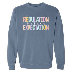 Autism Awareness Acceptance Regulation Before Expectation Garment-Dyed Sweatshirt