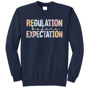 Autism Awareness Acceptance Regulation Before Expectation Tall Sweatshirt