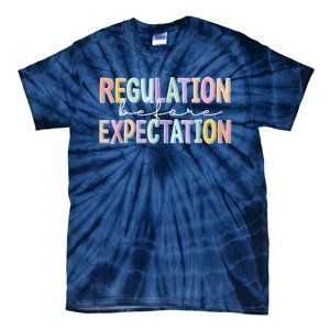 Autism Awareness Acceptance Regulation Before Expectation Tie-Dye T-Shirt