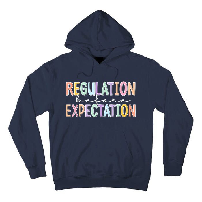 Autism Awareness Acceptance Regulation Before Expectation Tall Hoodie