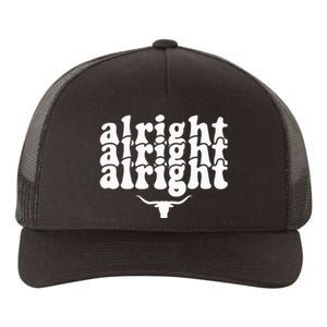 Alright Alright Alright Texas Pride State Usa Longhorn Bull Yupoong Adult 5-Panel Trucker Hat