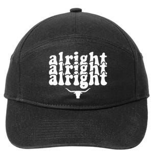 Alright Alright Alright Texas Pride State Usa Longhorn Bull 7-Panel Snapback Hat