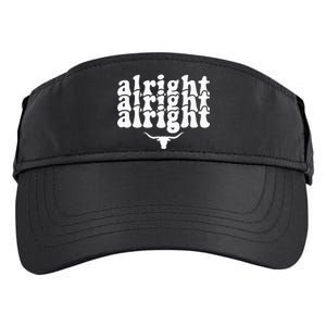 Alright Alright Alright Texas Pride State Usa Longhorn Bull Adult Drive Performance Visor