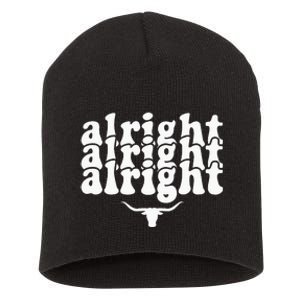 Alright Alright Alright Texas Pride State Usa Longhorn Bull Short Acrylic Beanie