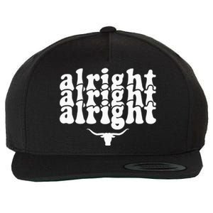 Alright Alright Alright Texas Pride State Usa Longhorn Bull Wool Snapback Cap