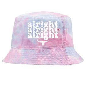 Alright Alright Alright Texas Pride State Usa Longhorn Bull Tie-Dyed Bucket Hat