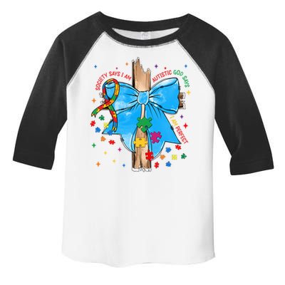 Autism Awareness Autistic God Save Faith  Toddler Fine Jersey T-Shirt
