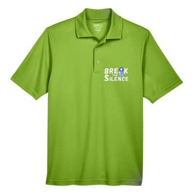 April Abuse Awareness Month Teacher Matching Cute Gift Men's Origin Performance Pique Polo