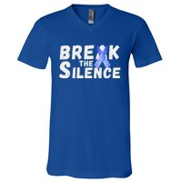 April Abuse Awareness Month Teacher Matching Cute Gift V-Neck T-Shirt