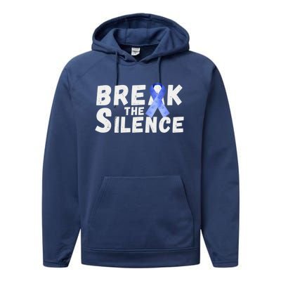 April Abuse Awareness Month Teacher Matching Cute Gift Performance Fleece Hoodie