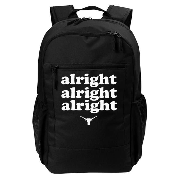 Alright, Alright, Alright Texas Bull Texas Pride State USA Daily Commute Backpack