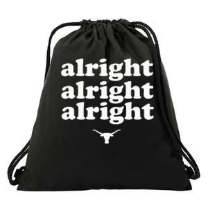 Alright, Alright, Alright Texas Bull Texas Pride State USA Drawstring Bag