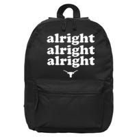 Alright, Alright, Alright Texas Bull Texas Pride State USA 16 in Basic Backpack