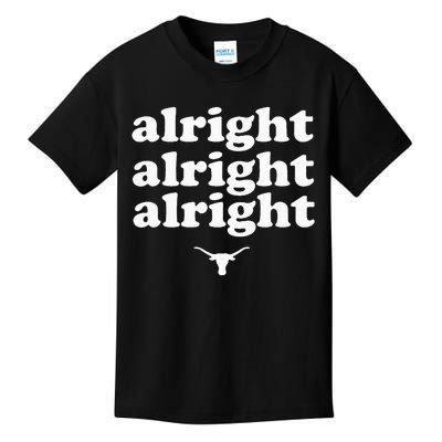 Alright, Alright, Alright Texas Bull Texas Pride State USA Kids T-Shirt